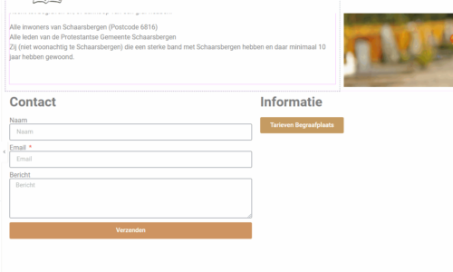Tarieven Begraafplaats wijzigen